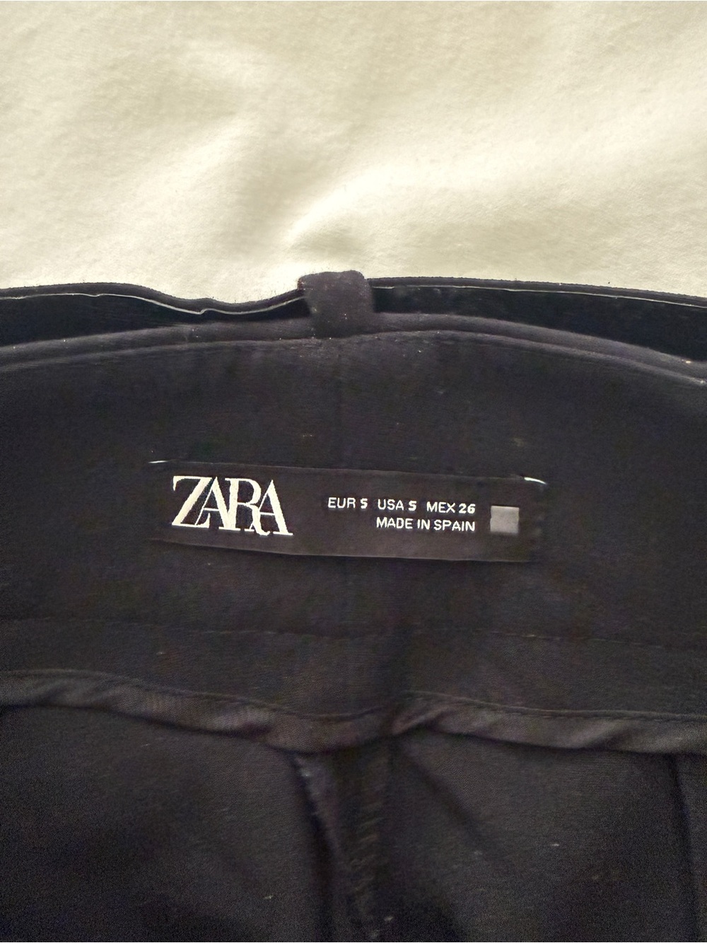 Zara Black Tailored Waistband Trousers - Picture 4 of 4